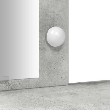 vidaXL Επιτραπέζιο με LED Φωτισμό Γκρι Σκυρόδεμα 102x33x135 εκ
