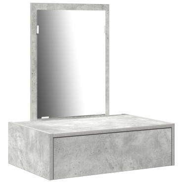 vidaXL Τραπεζάκι Ομορφιάς Τοίχου Γκρι 60x40x70cm