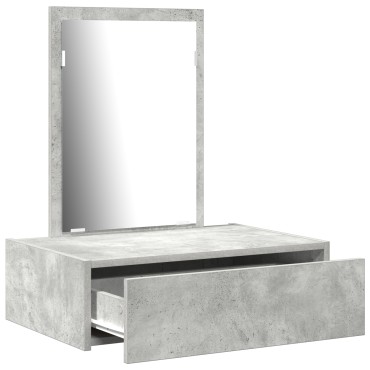 vidaXL Τραπεζάκι Ομορφιάς Τοίχου Γκρι 60x40x70cm
