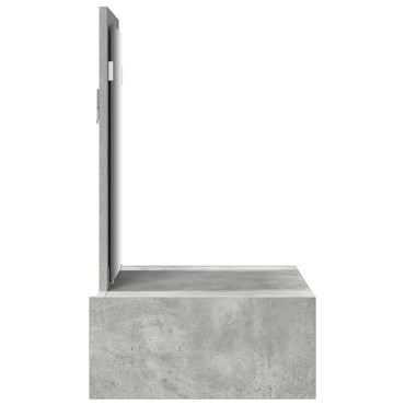 vidaXL Τραπεζάκι Ομορφιάς Τοίχου Γκρι 60x40x70cm
