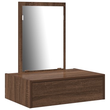 vidaXL Τοίχου Ριχείο Τραπέζι Καφέ Δρυός 60x40x70cm