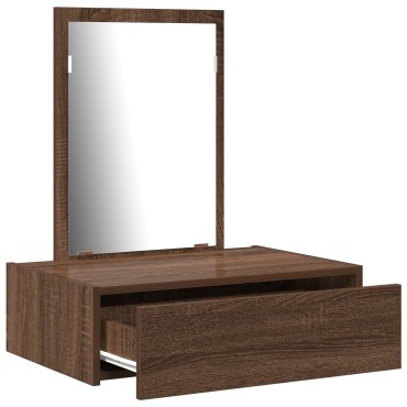 vidaXL Τοίχου Ριχείο Τραπέζι Καφέ Δρυός 60x40x70cm