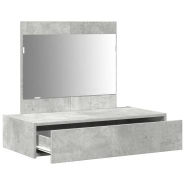vidaXL Καθρέφτης Τοίχου Γκρι 83x40x70cm