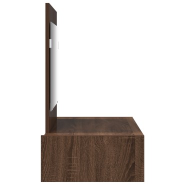 vidaXL Επιτραπέζιο Καθρέφτης Καφέ Δρυς 83x40x70cm