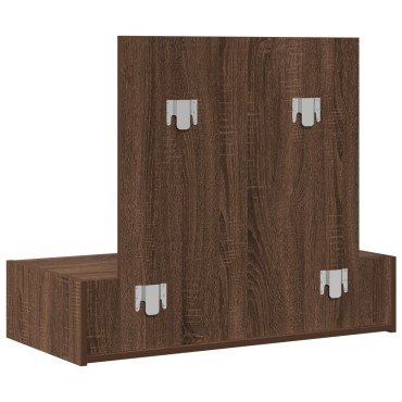 vidaXL Επιτραπέζιο Καθρέφτης Καφέ Δρυς 83x40x70cm