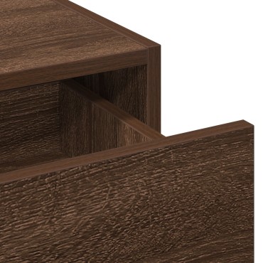 vidaXL Επιτραπέζιο Καθρέφτης Καφέ Δρυς 83x40x70cm