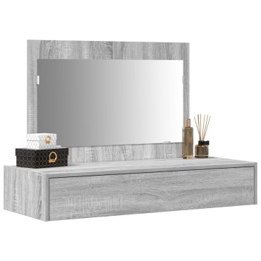 vidaXL Ορθογώνιο Dressing Table Γκρι Sonoma 100x40x70 εκ