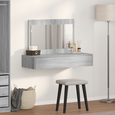 vidaXL Ορθογώνιο Dressing Table Γκρι Sonoma 100x40x70 εκ