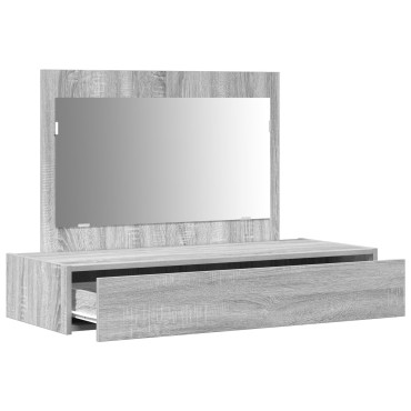 vidaXL Ορθογώνιο Dressing Table Γκρι Sonoma 100x40x70 εκ