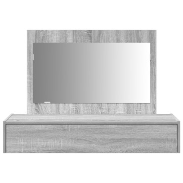 vidaXL Ορθογώνιο Dressing Table Γκρι Sonoma 100x40x70 εκ