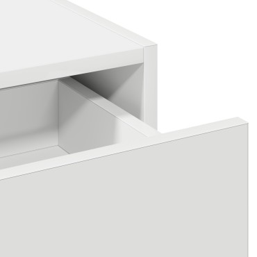 vidaXL Τοίχου Τοποθετημένο Τραπέζι Μακιγιάζ με LED φώτα - Λευκό