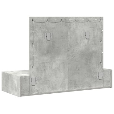 vidaXL Επιτοίχιο Dressing Table με LED Φώτα σε Concrete Grey