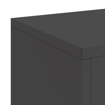 vidaXL Εξωτερικές Βάσεις Φυτών Pillar 2 τεμ Μαύρο 24x24x35 εκ Ατσάλι