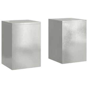 VidaXL Στήριγμα Φυτών Εξωτερικού Χώρου 2 τμχ 24x24x35 εκ Ανοξείδωτο ατσάλι