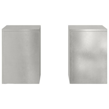 VidaXL Στήριγμα Φυτών Εξωτερικού Χώρου 2 τμχ 24x24x35 εκ Ανοξείδωτο ατσάλι