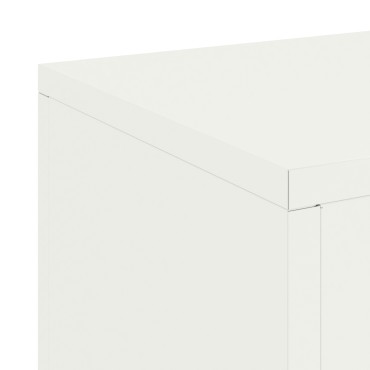 vidaXL Εξωτερικές Σταντ Φυτών σετ 2 σε λευκό, 24x24x55 εκ, Ατσάλι