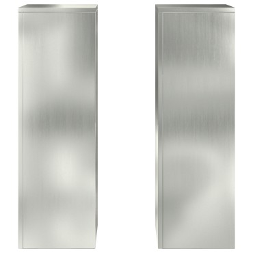vidaXL Υπαίθρια Σταντ Φυτών Πυλώνας 2 τμχ 24x24x75 εκ Γαλβανισμένο Ατσάλι