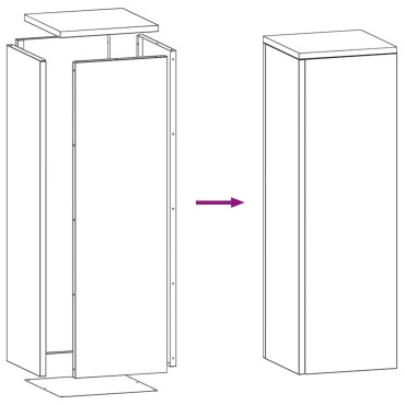 vidaXL Υπαίθριες Στήλες Φυτών 2 τεμ 24x24x75 εκ Υποβαθμισμένο Ατσάλι