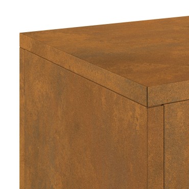 vidaXL Υπαίθριες Στήλες Φυτών 2 τεμ 24x24x75 εκ Υποβαθμισμένο Ατσάλι
