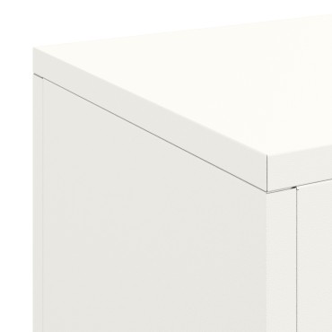 VidaXL Εξωτερικές βάσεις φυτών Pillar 3 pcs Λευκό Ατσάλι