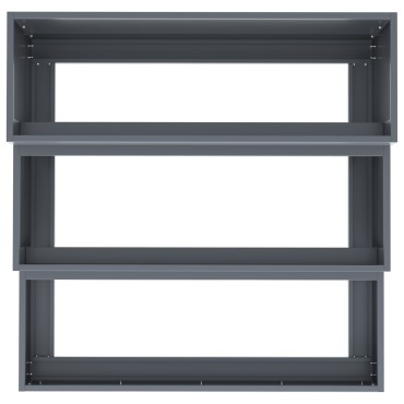 vidaXL Γλάστρα 3-επιπέδων 90x90x35 εκ Ανθρακί Ατσάλι