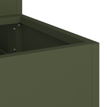 vidaXL Γλάστρα Κήπου Τριών Επιπέδων 90x90x35 εκ Ελιάς Ατσάλι