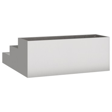 vidaXL Γλάστρα Κήπου 3-Τεμάχιο 90x90x35 εκ Ανοξείδωτος Χάλυβας