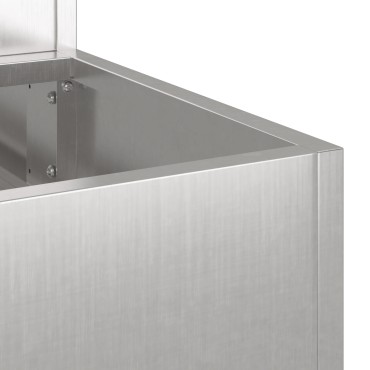 vidaXL Γλάστρα Κήπου 3-Τεμάχιο 90x90x35 εκ Ανοξείδωτος Χάλυβας