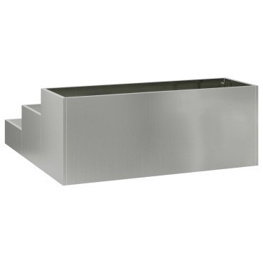 vidaXL Γλάστρα Κήπου 3-Τάξη 90x90x35 εκ Γαλβανισμένος Χάλυβας