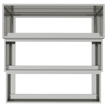 vidaXL Γλάστρα Κήπου 3-Τάξη 90x90x35 εκ Γαλβανισμένος Χάλυβας