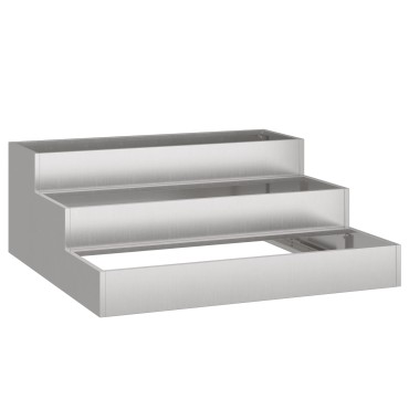 vidaXL Γλάστρα Κήπου 3-Στρώματος 90x90x35 εκ Ατσάλι καιρικοποιημένου