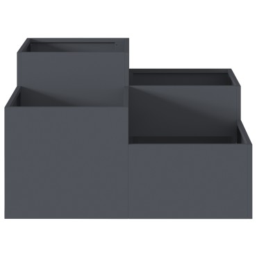 vidaXL Κήπος Γλάστρας 80x80x48 εκ Ανθρακί Ατσάλι