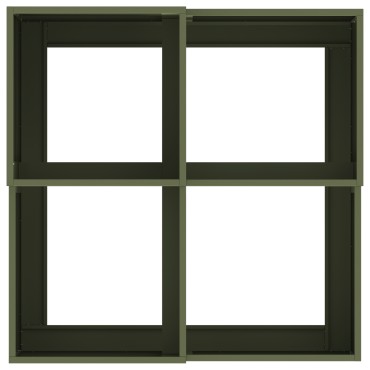 vidaXL Γλάστρα Κήπου 80x80x48 εκ. Ελαιόχρωμο Ατσάλι