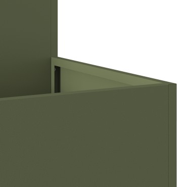 vidaXL Γλάστρα Κήπου 80x80x48 εκ. Ελαιόχρωμο Ατσάλι