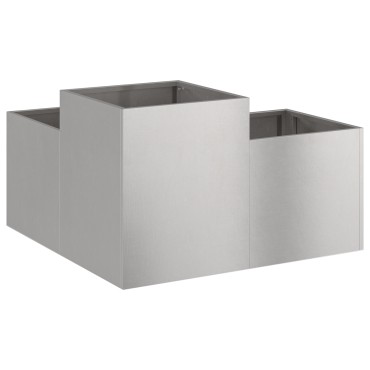 vidaXL Κήπος Γλάστρα 80x80x48 εκ Ανοξείδωτο ατσάλι