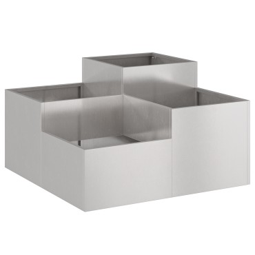 vidaXL Γλάστρα Κήπου 80x80x48 εκ. Από Ατσάλι
