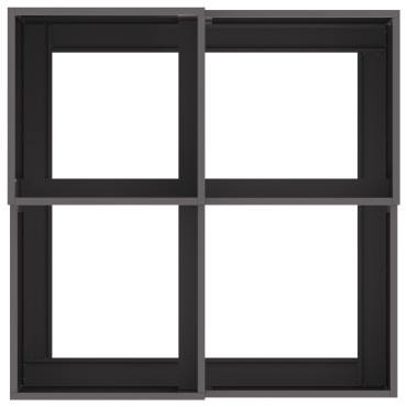 vidaXL Γλάστρα Κήπου 100x100x48 εκ Μαύρο Ατσάλι