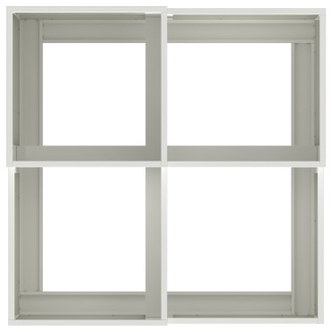 vidaXL Γλάστρα Κήπου 100x100x48 εκ Λευκό Ατσάλι