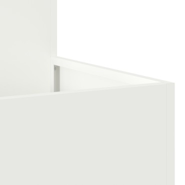 vidaXL Γλάστρα Κήπου 100x100x48 εκ Λευκό Ατσάλι