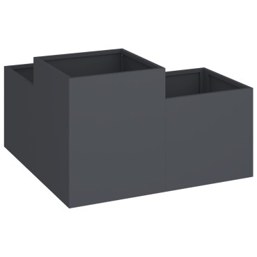 vidaXL Κήπος Γλάστρα 100x100x48 εκ. Ανθρακί Ατσάλι