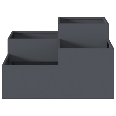 vidaXL Κήπος Γλάστρα 100x100x48 εκ. Ανθρακί Ατσάλι