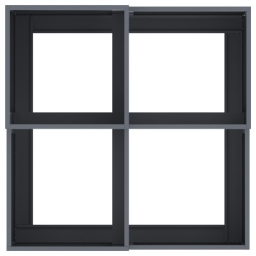 vidaXL Κήπος Γλάστρα 100x100x48 εκ. Ανθρακί Ατσάλι