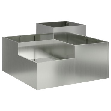 vidaXL Γλάστρα Κήπου 100x100x48 εκ Γαλβανισμένο Ατσάλι
