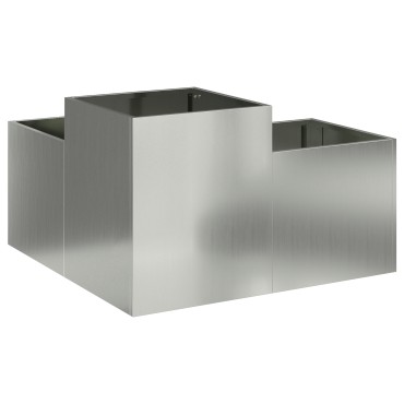 vidaXL Γλάστρα Κήπου 100x100x48 εκ Γαλβανισμένο Ατσάλι