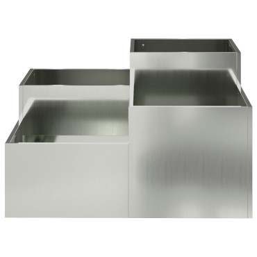 vidaXL Γλάστρα Κήπου 100x100x48 εκ Γαλβανισμένο Ατσάλι