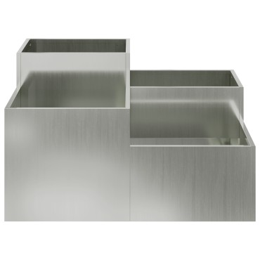 vidaXL Γλάστρα Κήπου 100x100x48 εκ Γαλβανισμένο Ατσάλι