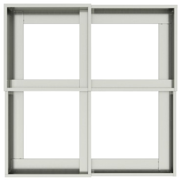 vidaXL Γλάστρα Κήπου 100x100x48 εκ Γαλβανισμένο Ατσάλι