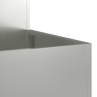 vidaXL Γλάστρα Κήπου 100x100x48 εκ Γαλβανισμένο Ατσάλι