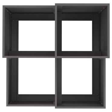 vidaXL Κήπος Γλάστρα 80x80x60 εκ Μαύρο Χάλυβα
