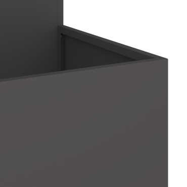vidaXL Κήπος Γλάστρα 80x80x60 εκ Μαύρο Χάλυβα